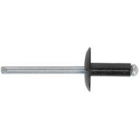 Sealey RAB4818L Aluminium Rivet Black Large Flange 4.8 x 18mm Pack of 200