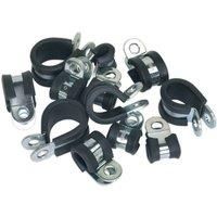 Sealey PCJASS P Clip Rubber Lined Assortment Pack of 60