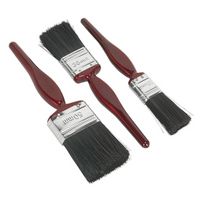 Sealey SPBS3 Pure Bristle Paint Brush Set, 3 Pieces