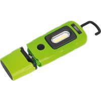 Sealey Led3601G Rechargeable 360£ Inspection Lamp 2W Cob + 1W Led Green