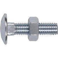 Sealey CBN1040 Coach Bolt & Nut M10 x 40mm Zinc DIN 603 Pack of 50