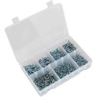 Sealey AB060SDS Self Drilling Screw Assortment 500pc Pan Head Phillips Zinc D750