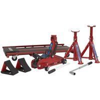 Sealey Lifting Kit 2t (Inc Jack,Axle Stands,Creeper,Chocks,Wrench) JKIT01