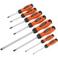 Sealey HV003 Screwdriver Set, High-Vis Orange, 8 Pieces