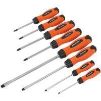 Sealey HV004 Hammer Thru Screwdriver Set, High-Vis Orange, 8 Pieces