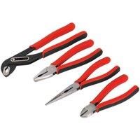 Sealey Pliers Set 4 Piece - Combination/Long Nose/Side Cutters/Water Pump Pliers