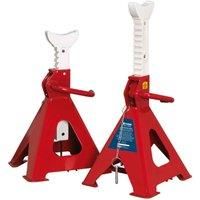 Sealey AAS5000 Auto Rise Ratchet Axle Stand, 5 Tonne Capacity, 310mm x 444mm x 380mm, Pair