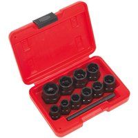 Sealey Bolt Extractor Set 11pc 3/8"Sq Drive or Spanner - AK8184