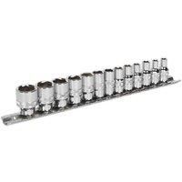 Sealey AK2746 Socket Set 13pc 1/4inSq Drive Lock-On 6pt Metric