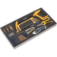 Sealey S01133 Tool Tray With Cutting & Drilling Set 28Pc, Multi