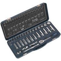 Sealey AK27481 Lock-On Socket Set, 3/8" Square Drive, 6PT Metric, 34 Pieces