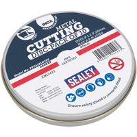 Sealey PTC11510CET Cutting Disc 115 x 1.2mm 22mm Bore Pack of 10 , Red