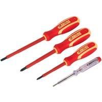 Sealey S01155 VDE Approved Electrician/'S Screwdriver Set, 4 Pieces