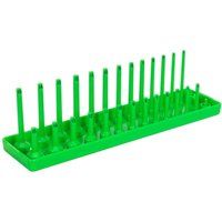 Sealey Premier High Visibility 1/4" Square Drive Socket Holder Rail 4-15mm Green