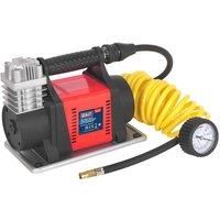 Sealey Tyre Inflator Mini Air Compressor 12V Heavy-Duty Portable Pump Car Van