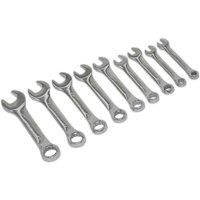 Sealey S01157 9pc Stubby Combination Spanner Set, Silver