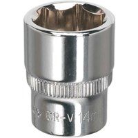 Sealey Premier WallDriveÂ® Socket 14mm 1/4"Sq Drive Fully Polished