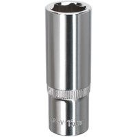 Sealey Premier WallDriveÂ® Socket 15mm Deep 3/8"Sq Drive Fully Polished