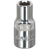 Sealey SP14055 Walldrive Fully Polished Socket, 1/4" Square Drive, 5.5mm