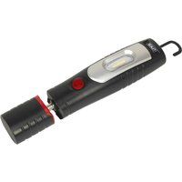 Sealey LED3602 LED Lithium-Ion Rechargeable 360° Inspection Lamp, 7 SMD, 3W, Black