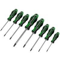 Sealey AK4323HV 8pc GripMAX® Security TRX-Star* Screwdriver Set - Hi-vis Green