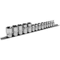 Sealey AK618 TRX-Star Socket Set 14pc 1/4in, 3/8in and 1/2inSq Drive E4-E24