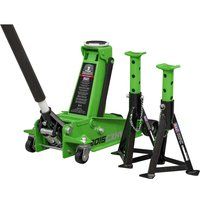 Sealey Trolley Jack 3 Ton. Super Rocket Lift & Axle Stands Set