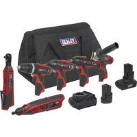 Sealey CP1200COMBO2 6 Pce 12v Cordless Power Tool Kit & 2 1.5Ah Li-ion Batteries