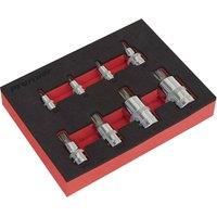 Sealey AK6241 8PC 1/4", 3/8" & 1/2"Sq Drive Spline Socket Bit Set