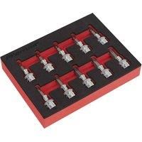 Sealey Torx Socket Bit Set EVA Tray T10-T50 10pc 3/8" Drive Trx-Star Premier