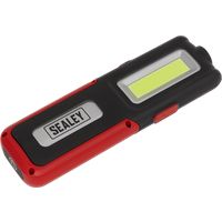 Sealey Rechargeable Inspection Light 5W COB 3W SMD LED with Power Bank Green Red