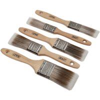 Sealey SPBS5W 5PC Wooden Handle Paint Brush Set