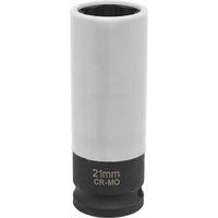 Sealey SX0421 Alloy Wheel Impact Socket 1/2" Sq Drive-21mm Star Profile for Hyundai