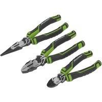 Sealey AK8376HV Green 3pc High Leverage Pliers Set Hi-Vis