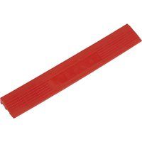 Sealey 400 x 60mm Male Polypropylene Floor Tile Edge - Pack of 6 - Red - FT3ERM