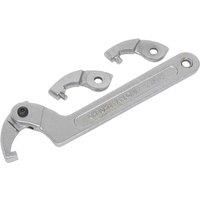Sealey SMC2M Adjustable C Spanner - Hook/Pin Wrench Set 4pc 32-76mm