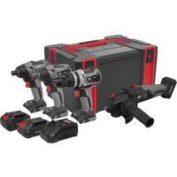Sealey CP20VCOMBOX1 20V 1x2.0Ah 2x4.0Ah Brushless Tool Combo 4pc Kit