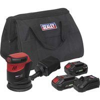 Sealey CP20VOSKIT 20V Ø125mm Cordless Orbital Palm Sander Kit - 2 Batteries