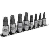 Sealey Hex Socket Bit Set Lock-On™ 8 Pieces 1/4" & 3/8"Sq Drive Metric - AK65600