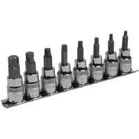 Sealey Hex Socket Bit Set Lock On 8pc 3/8" Drive Imperial SAE Allan Allen Key