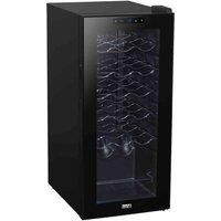 Baridi Black 18 Bottle Wine Fridge Cooler, 5-18°C Touch Controls & LED 345x770mm