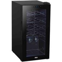 Baridi Black 15 Bottle Wine Fridge Cooler, 5-18°C Touch Controls & LED 345x685mm