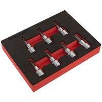 Sealey Hex Socket Bit Set 7 Pieces 3/8"Sq Drive - Imperial - AK6246