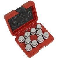 Sealey SX222 Locking Wheel Nut Key Set 10pc Land Rover Car Garage Workshop