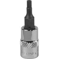 Sealey SBH001 Hex Socket Bit 3mm 1/4" Sq Drive Chrome Vanadium Steel with S2 Bit