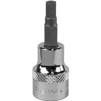 Sealey SBH008 Hex Socket Bit 5mm 3/8" Square Drive Chrome Vanadium Steel