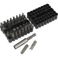 Sealey Premier 33pc Security Screwdriver Bits & Magnetic Bit Holder Set Trx Hex