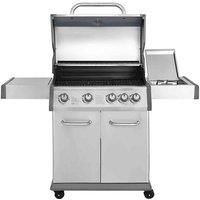 Dellonda 4+1 Burner Deluxe Gas BBQ Grill, Stainless Steel, Side Burner, Ignition