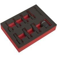 Sealey Impact Hex Socket Bit Set 8pc Allen 3/8" Drive 5-17mm in EVA Storage Tray