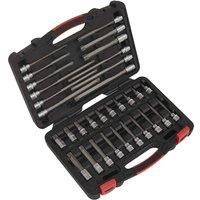 Sealey Trx-Star Socket Bit Set 32pc 3/8" Drive T20-T70 Torx Premier Long Reach